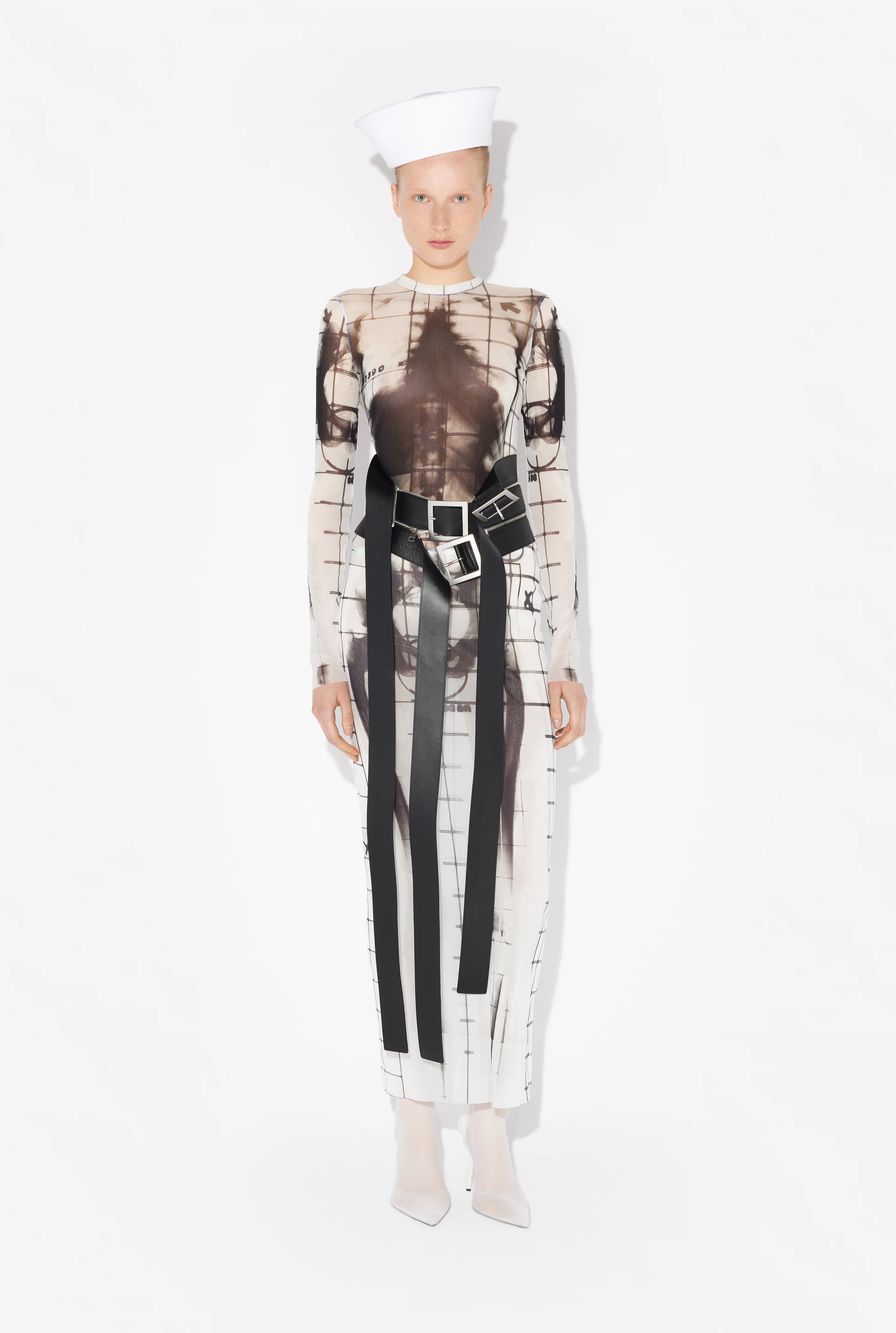 S/S2003 Jean Paul Gaultier ロンＴ squeletor long dress woman white - JEAN PAUL GAULTIER - d — 2